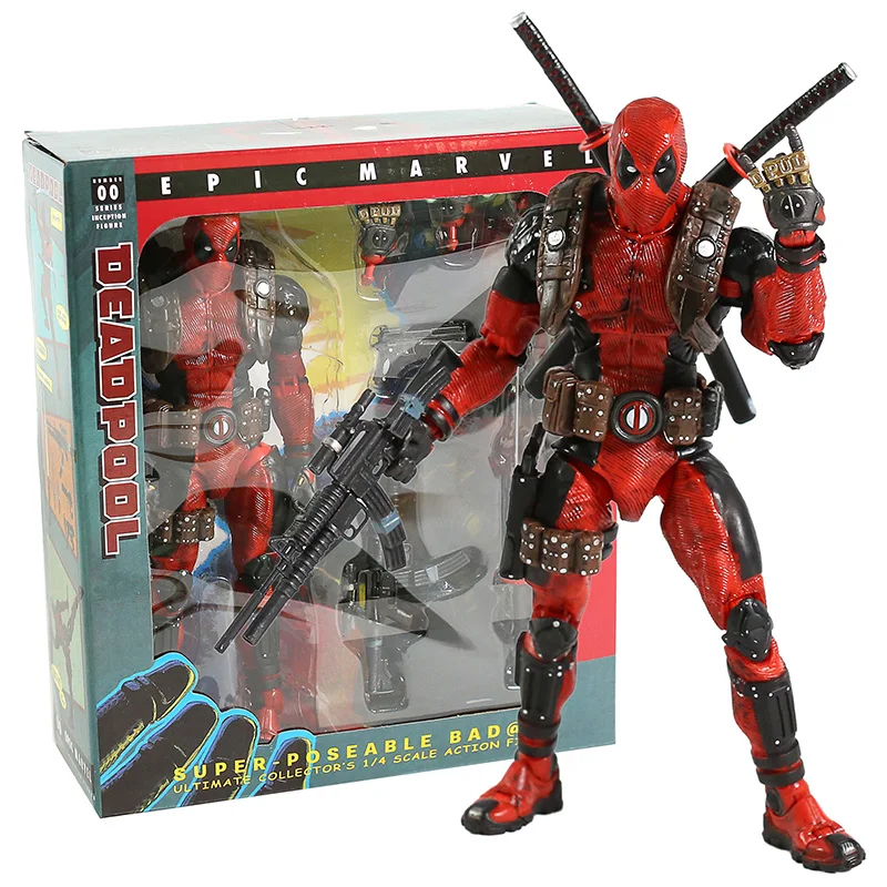 NECA Epic X-Men Deadpool figurka superbohater wariant Marvel ruchome stawy martwe figurki basenu zabawka z bronią prezent na boże narodzenie