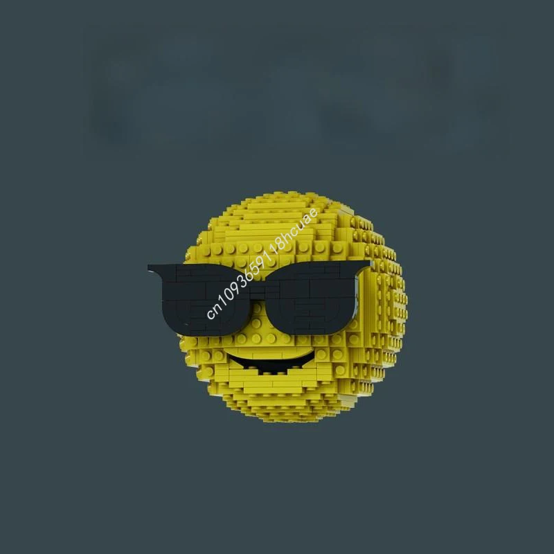 

431 шт. MOC крутые скульптуры эмодзи, строительные блоки, рождественское творческое выражение, сделай сам, идеально подходит для индивидуальных проектов, образовательный подарок