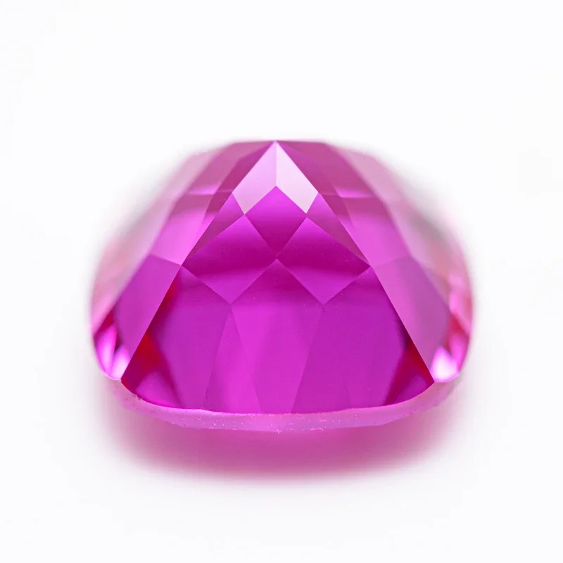 Top Lab Grown Sapphire Square Cushion Hot Pink VVS1 Selectable AGL Certificate for Charms Beads Diy Jewelry Making Materials