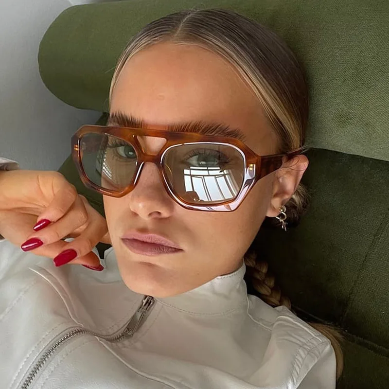 

New Square Sunglasses Women Brand Designer Fashion Leopard Frame Sun Glasses Female Vintage Outdoor Shades Oculos De Sol