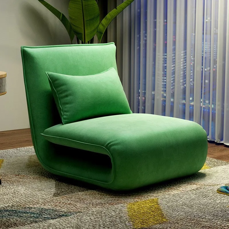 

Single small sofa room bedroom pedal rice sofa lazy single chair folding creative Japanese single balcony leisure