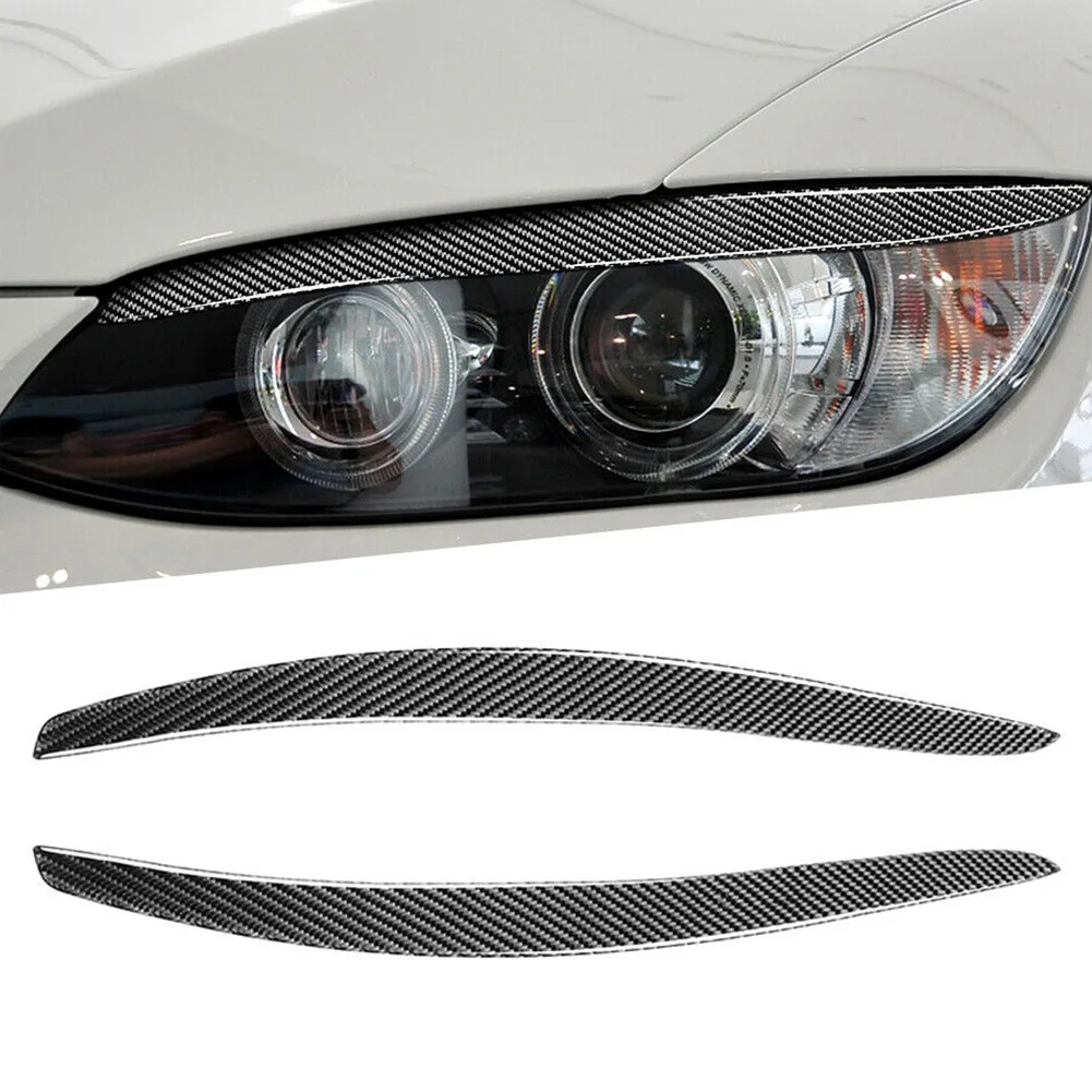 

Для BMW 3 серии E92 E93: накладки на фары (реснички/брови) из карбона, высококачественные, для стайлинга автомобиля
