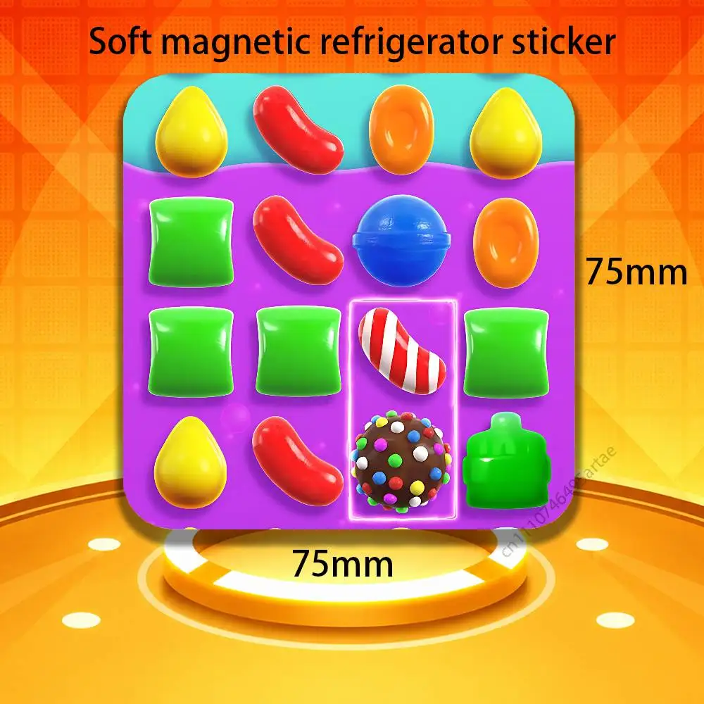 Game Candy Crush Saga Fridge Magnets Magnetic Refrigerator Memorial Gifts For Kitchen Office Locker Travel Home Deco