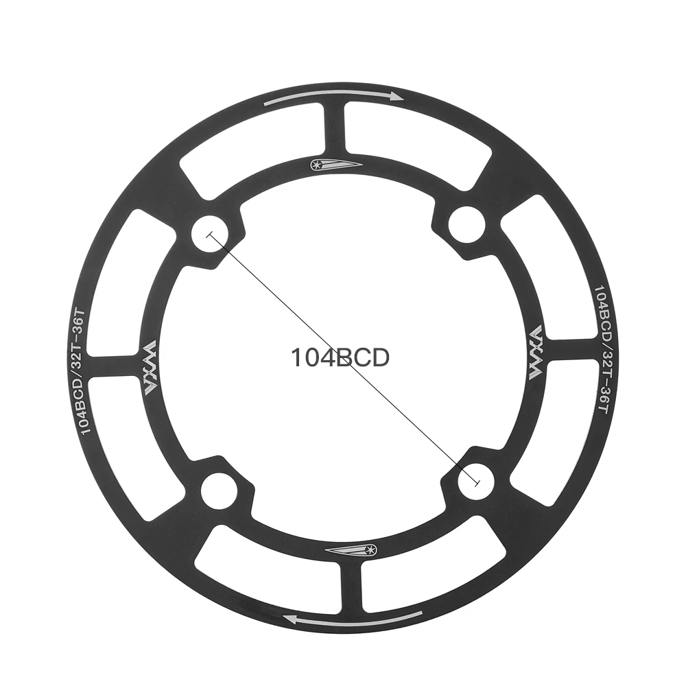 Vxm mtb fahrrad fahrrad 104bcd 32t 34t 36t 38t 40 t42t aluminium kurbel garnitur schutz platte ein scheiben kettenrad zahnrad schutz abdeckung