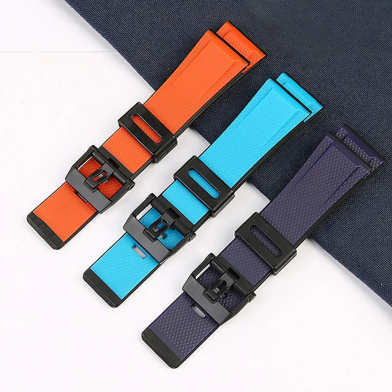 Watchband Accessorie 24mm For Casio Resin Strap GA2000 PRG-600 PRW-6600 PRG-650 GA-2000 Waterproof Sport Silicone Watch Bracelet