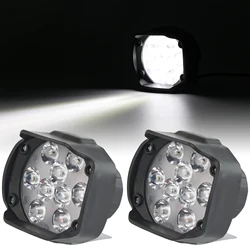 2x Motorcycle Auxiliary Spotlight LED Lamp Fog light Accessories Auxiliary Headlight Car ATV External Light Waterproof + Switch