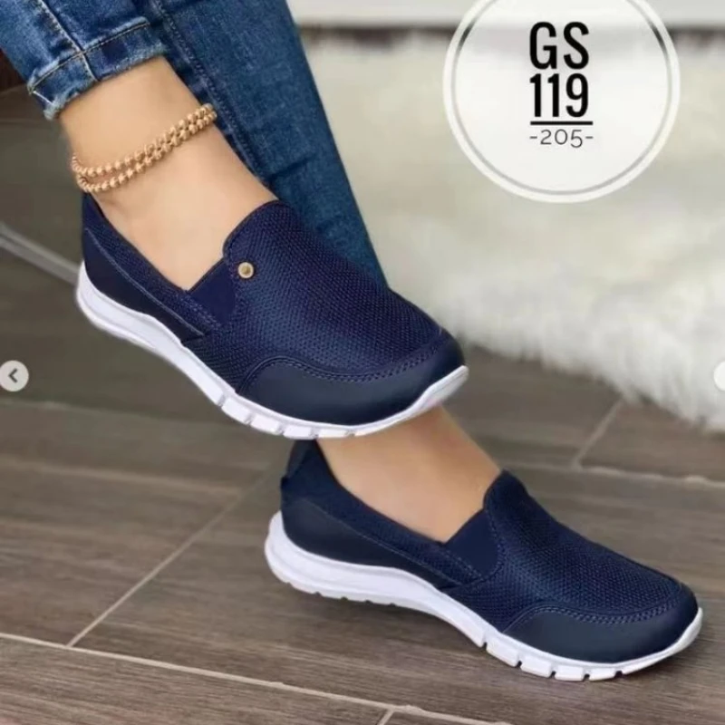 Women\'s Casual Shoes 2024 Spring New Fashion Breathable Flat Shoes Women\'s Flat Heels Light Round Head Shallow Mouth