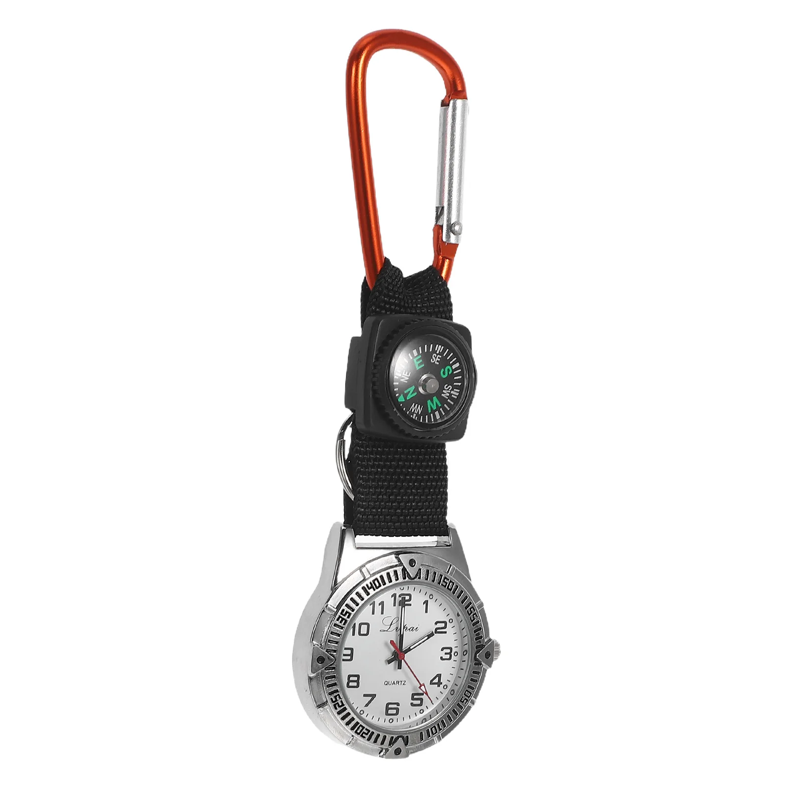 

Mountaineering Nurse Watch Clip-on Watches for Women Yellow Backpacking Student Outdoor Glow Dark Carabiner Compass Travel
