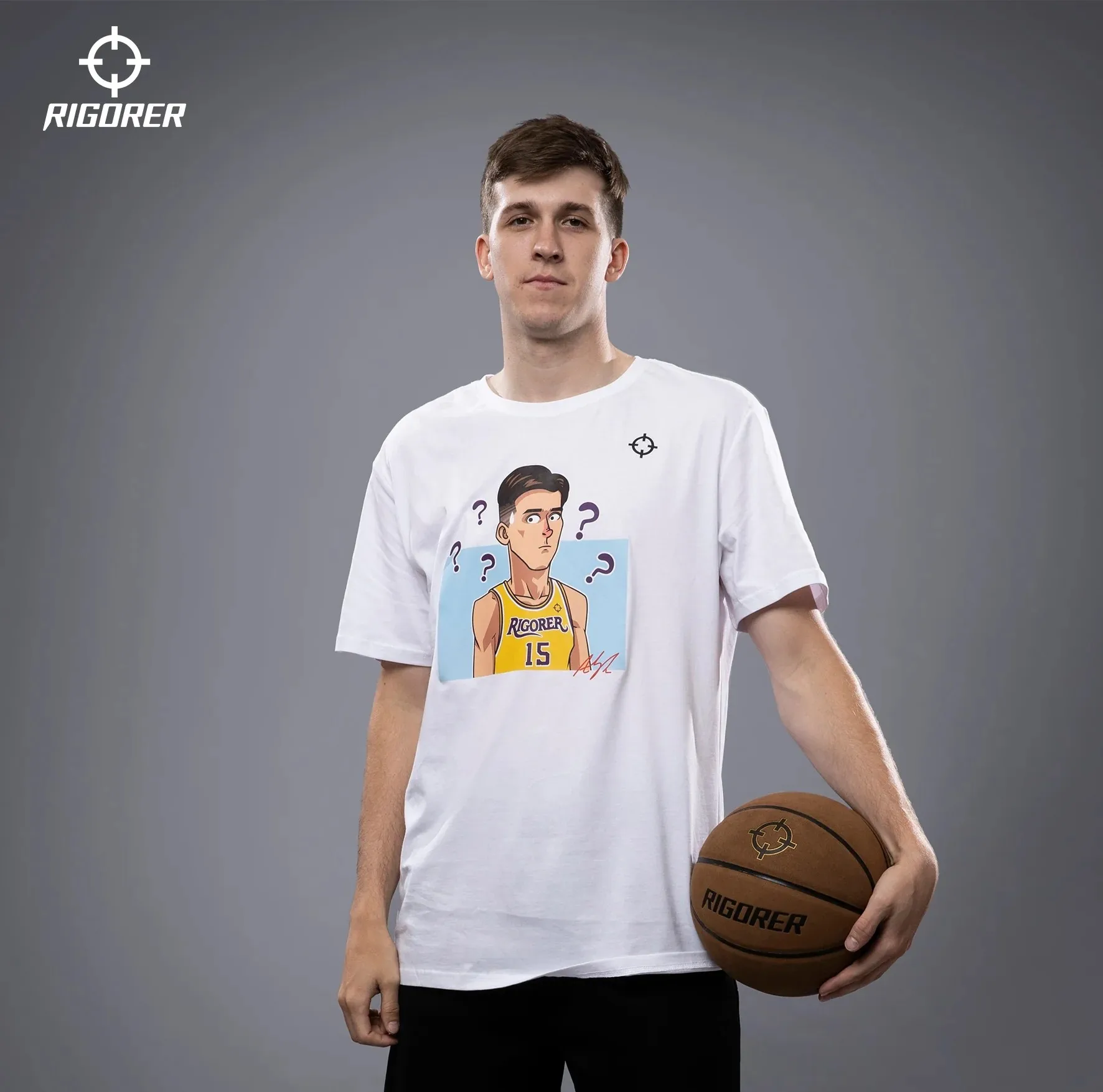 RIGORER Austin Reaves Cotton T-shirt Short-sleeved T-shirt Men's Basketball Sports Printed Round Neck Quick-drying Top YX-92LFS