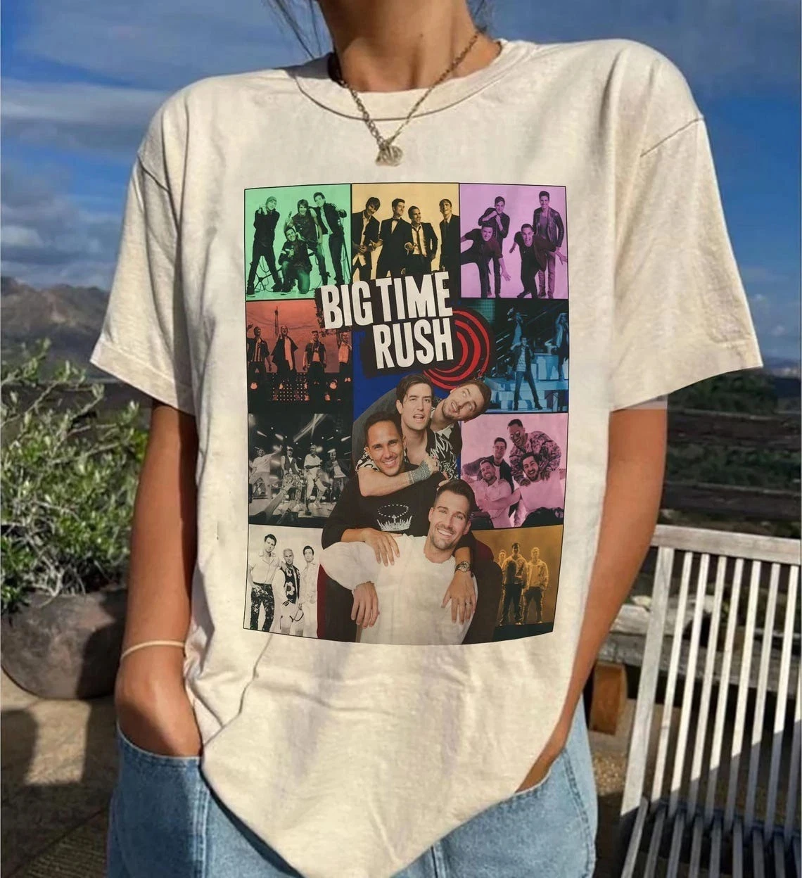 قميص Big Time Rush Tour Big Time Rush Tour 2025 قميص Big Time Rush تي شيرت جرافيك بأكمام قصيرة للجنسين للرجال والنساء صيفي