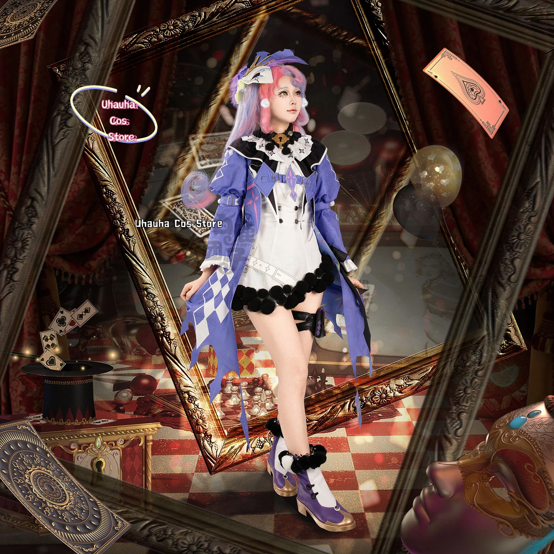 لعبة Wuthering موجات روسيا تأثيري حلي القوطية لوليتا فستان المرأة زي شعر مستعار إكسسوارات أحذية أنيمي حفلة لعب الأدوار البدلة