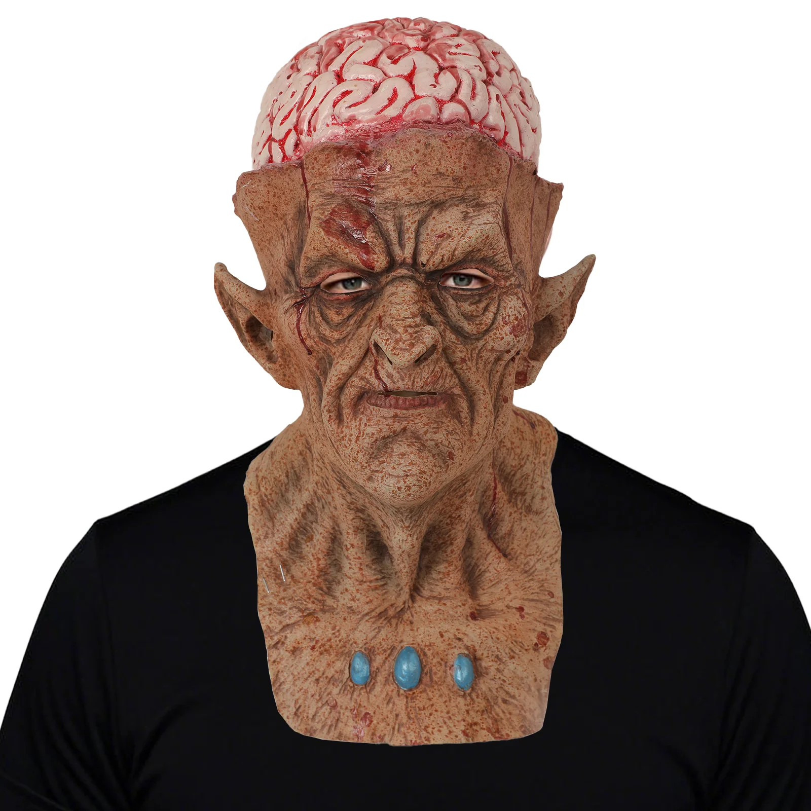 หน้ากากยางลาเท็กซ์รูปหัวแวมไพร์สยองขวัญ หน้ากากซอมบี้ หน้ากากปีศาจเหมือนจริง สำหรับคอสเพลย์ฮาโลวีน สำหรับผู้ใหญ่