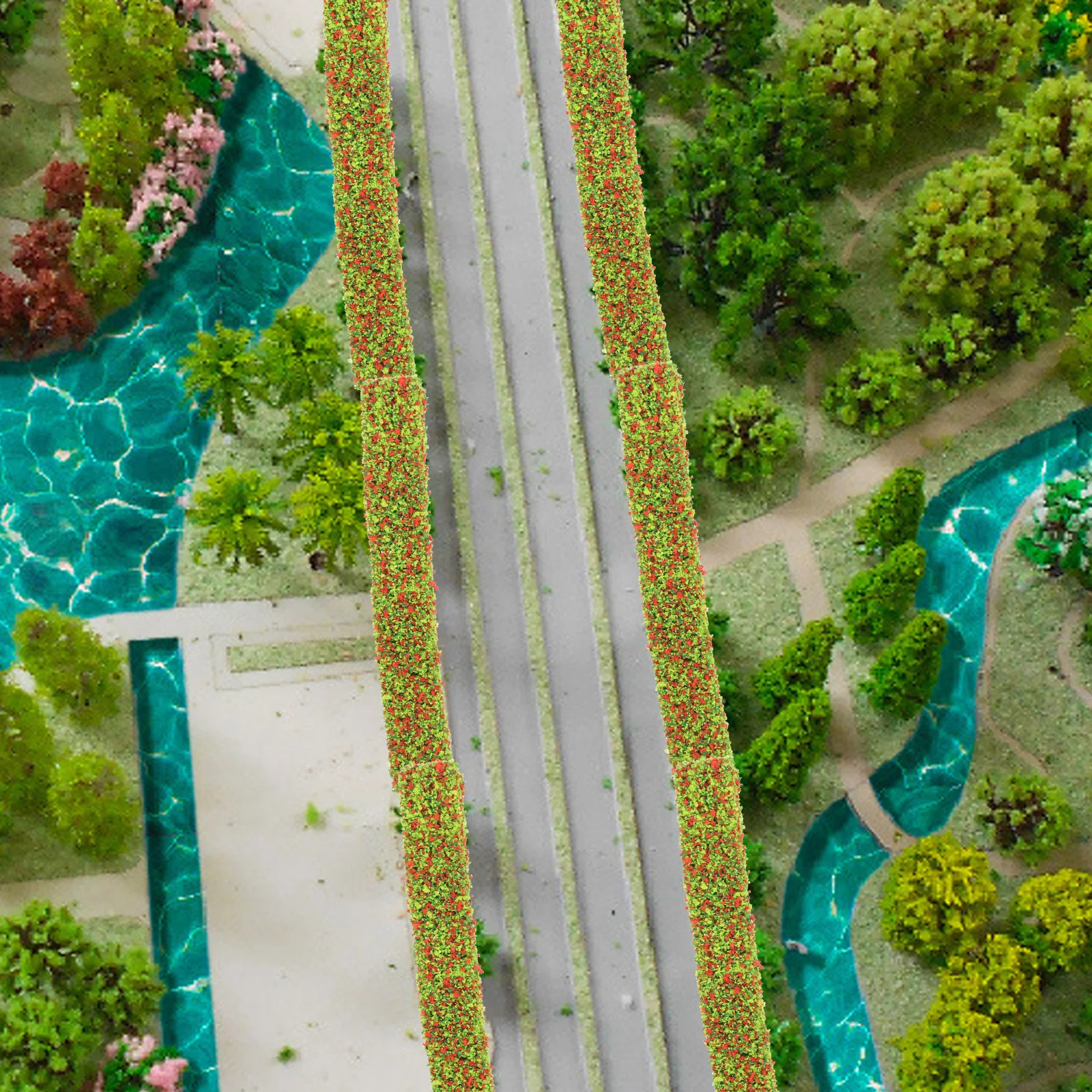 

20 Pcs Simulated Flower Decoration Simulation Landscape DIY Miniature Cluster Faux Plant Model Shrub Ornament Sponge Scene