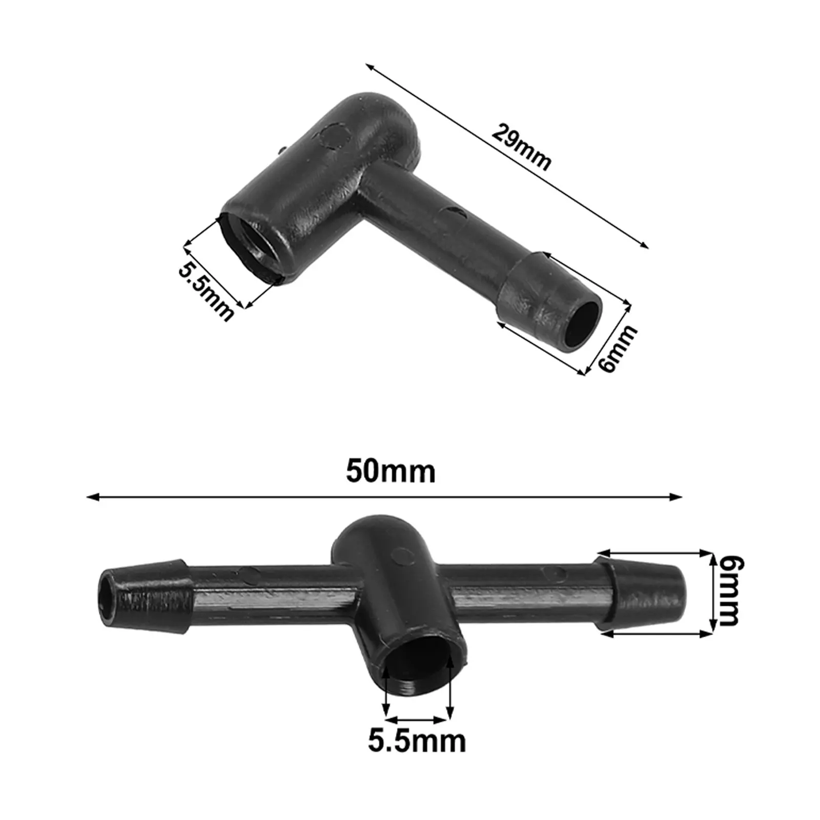 2Pcs Windscreen Washer Connector Hose Jet For Ford For Foucs For Mondeo For C-Max 6680333 1300699 Accessories For Vehicles