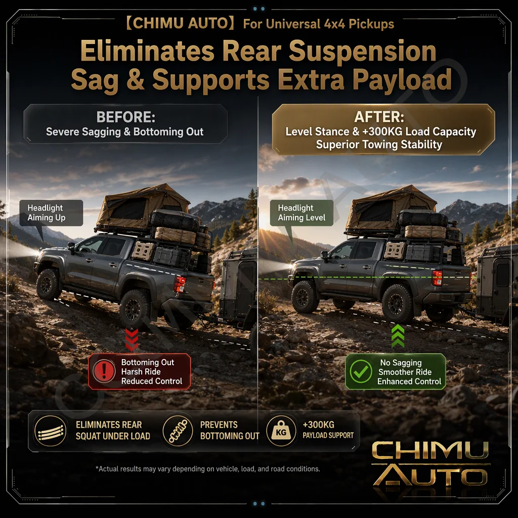 【CHIMU AUTO】For Hilux Ranger D-Max Tacoma Triton 710mm Rear Add-A-Leaf Helper Spring 2" Lift Kit Anti-Sag Suspension Upgrade - view 2