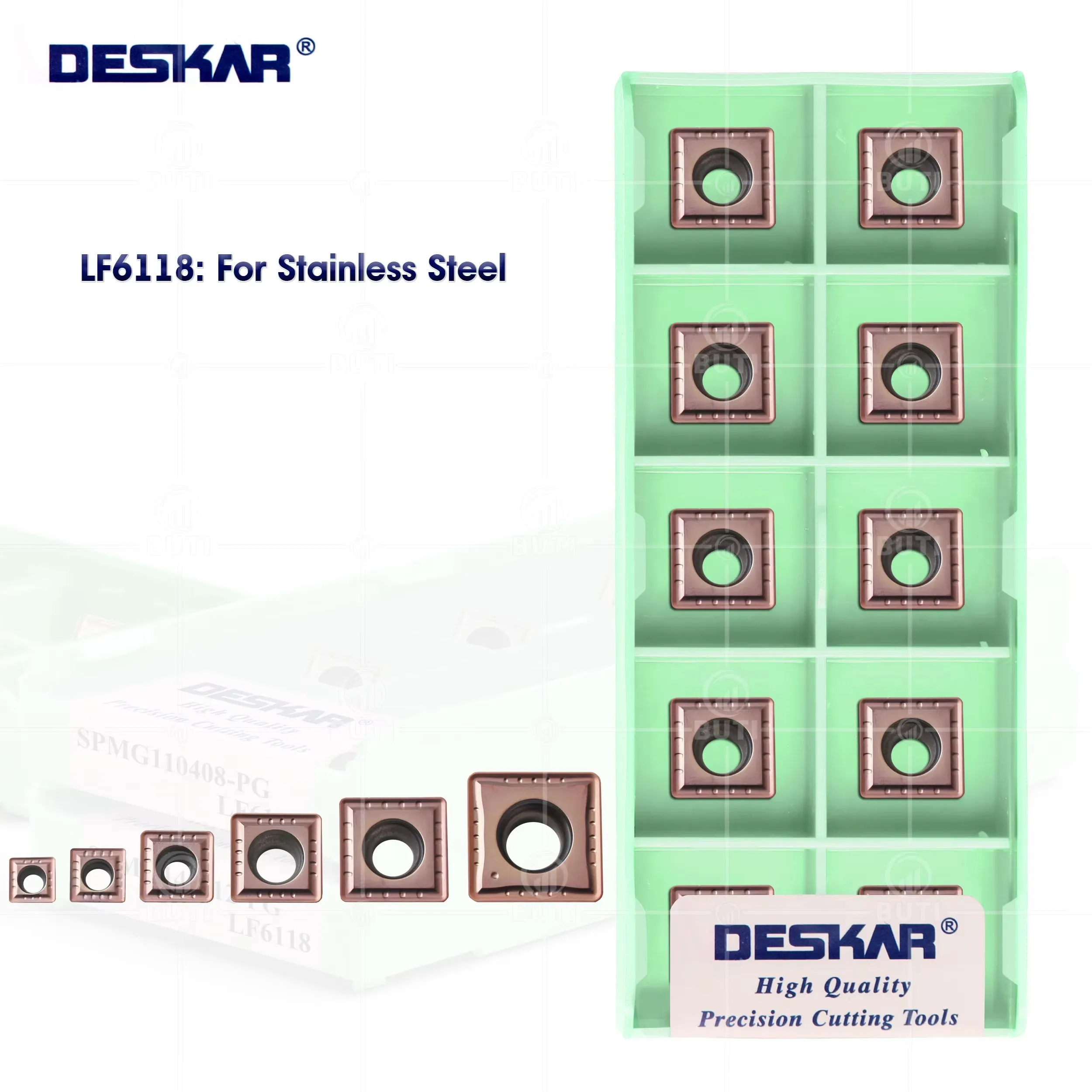 

DESKAR 100% оригинальные вставки U-сверла SPMG050204/060204/07T308/090408/110408/140512-PG LF6118 Токарный станок с ЧПУ Быстрогостороннее сверлильное лезвие