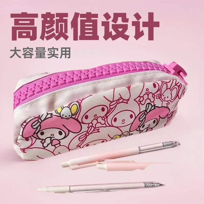 

Большой пенал на молнии с принтом Sanrio Pochacco для студентов, высокий внешний вид, милая сумка для хранения канцелярских принадлежностей с героями мультфильмов