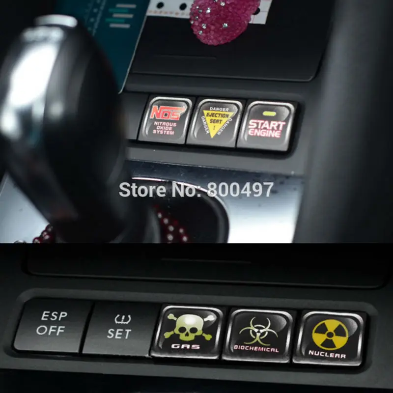 6 x креативные забавные автомобильные наклейки, автомобильные аксессуары, декоративные наклейки для кнопки интерьера для Volkswagen VW Golf 6 и Jetta Sagitar