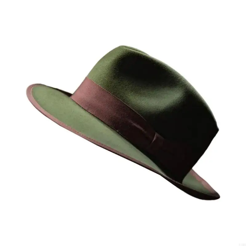 

Unisex Wool Felted Hat Personality Trendy Hat Elegant Wool Felted Men Hat F3MD