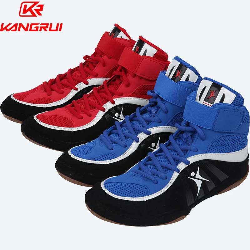 

High Top Wrestling Martial Arts Boxing Shoes Women Sports Sanda Wrestling Fighting Weightlifting Boxing Shoes