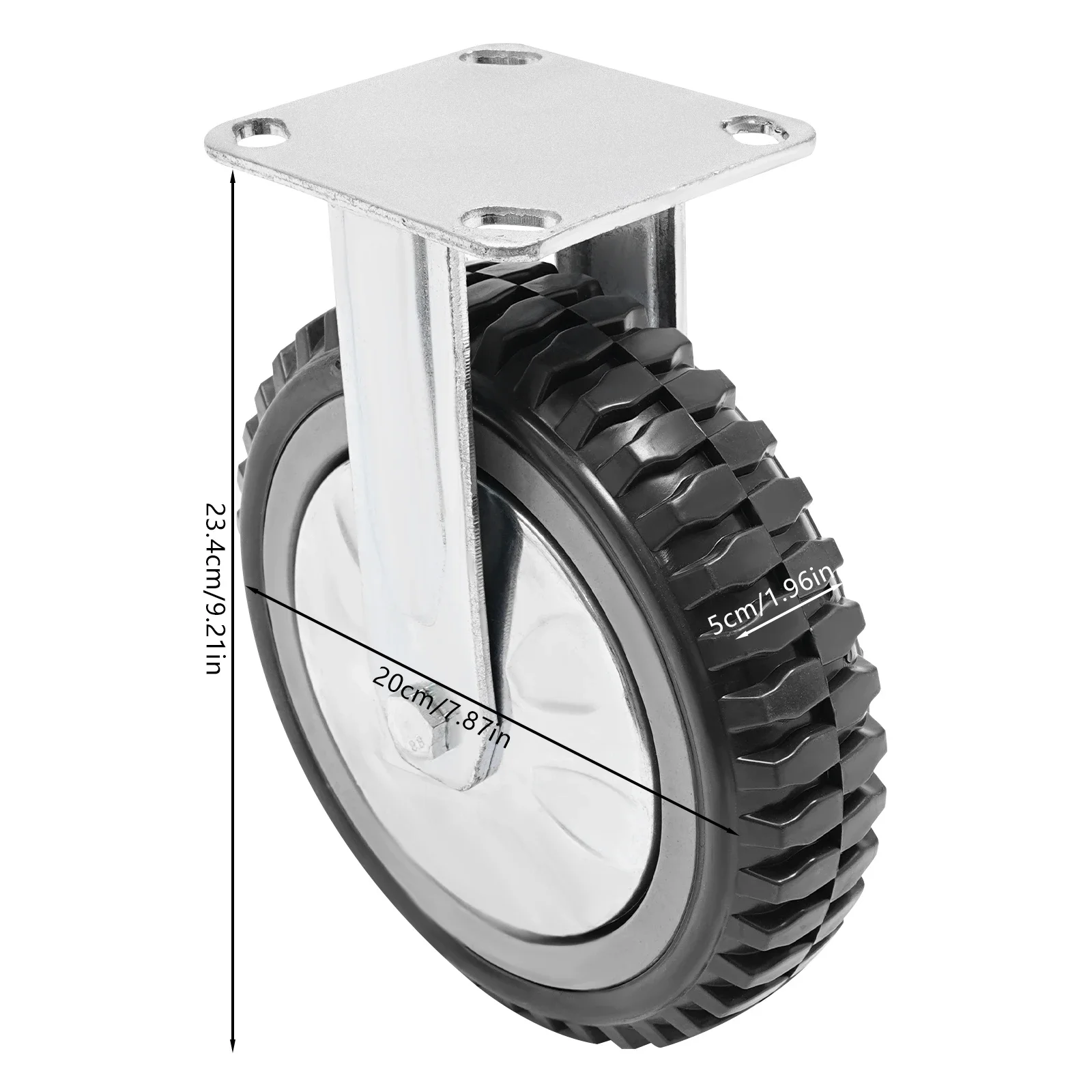 Modern Set of 4 High Bearing Capacity Versatile Appearance Grey Caster Wheel for Most Trolleys, Shopping Trolleys