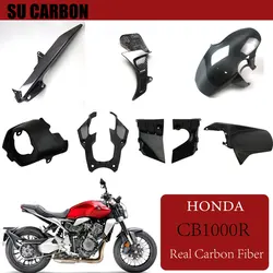 100% Real Carbon Fiber Full Fairing kits For HONDA CB1000R Motorcycle Front Fender Sprocket cover Fuel tank cover