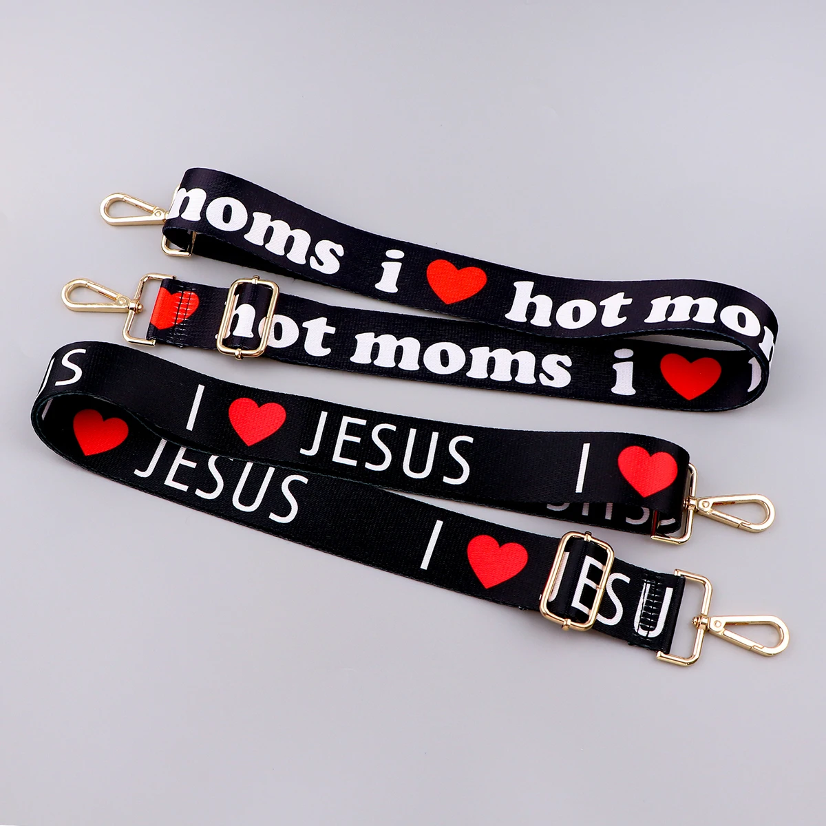 I Love Jesus Quote Style Bag Strap Woman Colored Straps for Crossbody Messenger Shoulder Bag Accessories Adjustable Belts Straps