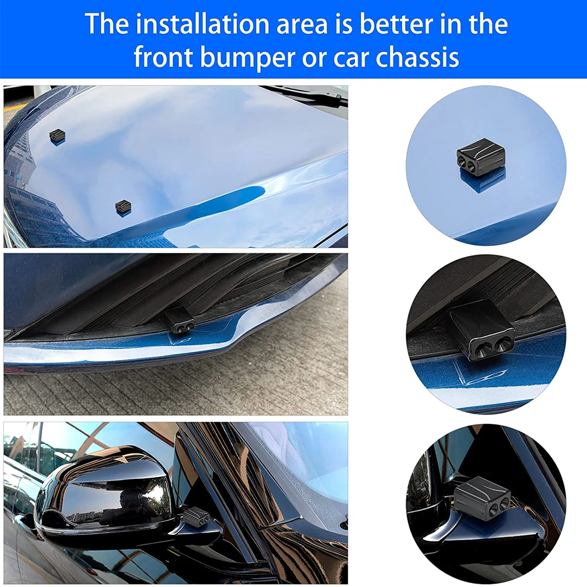 6 قطعة سيارة الغزلان صافرة المادية بالموجات فوق الصوتية الحيوان صفارات الإنذار الغزلان مبيد الحشرات ذاتية اللصق مركبة في الهواء الطلق الغزلان القرن جهاز تحذير #3