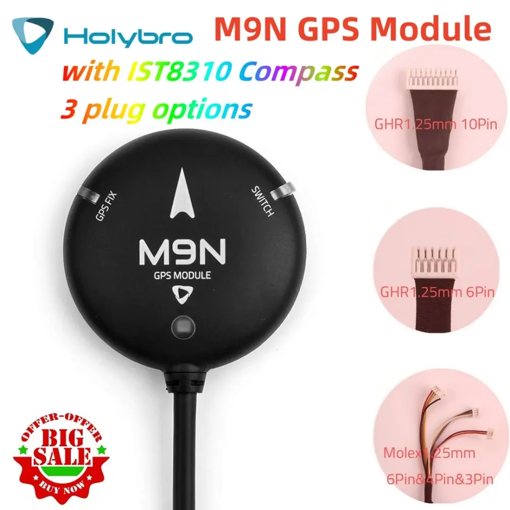 

Holybro M9N GPS Module with IST8310 Compass LED Indicator for Pixhawk / PX4 / PIX32 Flight Controller