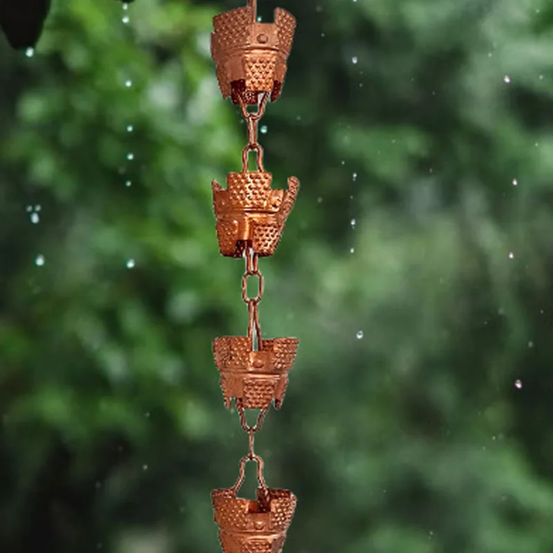 Picture 4: 2.6m Copper Tripod Eaves Drainage Chain Homestay Villa Courtyard Garden Rain Guide Chain