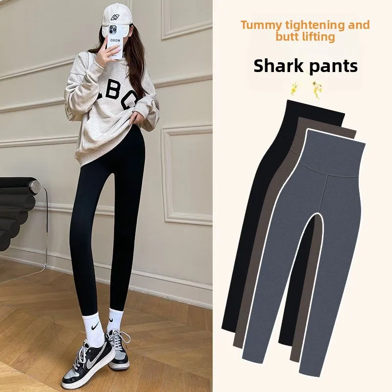 

Женские брюки для йоги из ледяной шелковой ковчьей кожи с высокой талией, подтягивающие ягодицы, базовый слой, осень-зима, новинка...