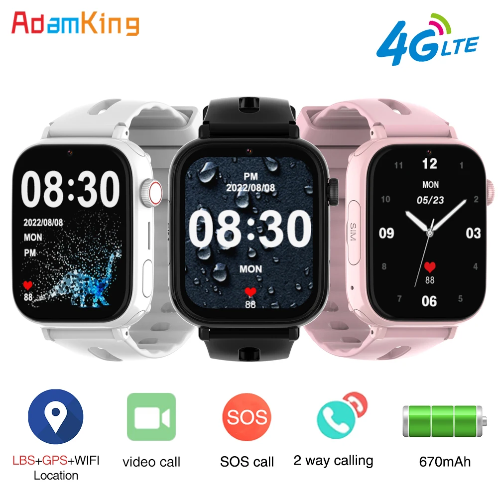 

New 4G Smart Watch Kids GPS WIFI LBS Location SOS Call Video Children's Watch HD Camera Waterproof 1.85" Full Screen Smartwatch