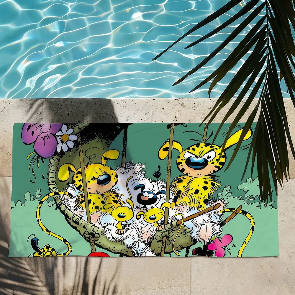 Cartoon M-Marsupilami Towel Quick Drying Beach Towels Are Suitable For Swimming Pools Camping Yoga And The Gym