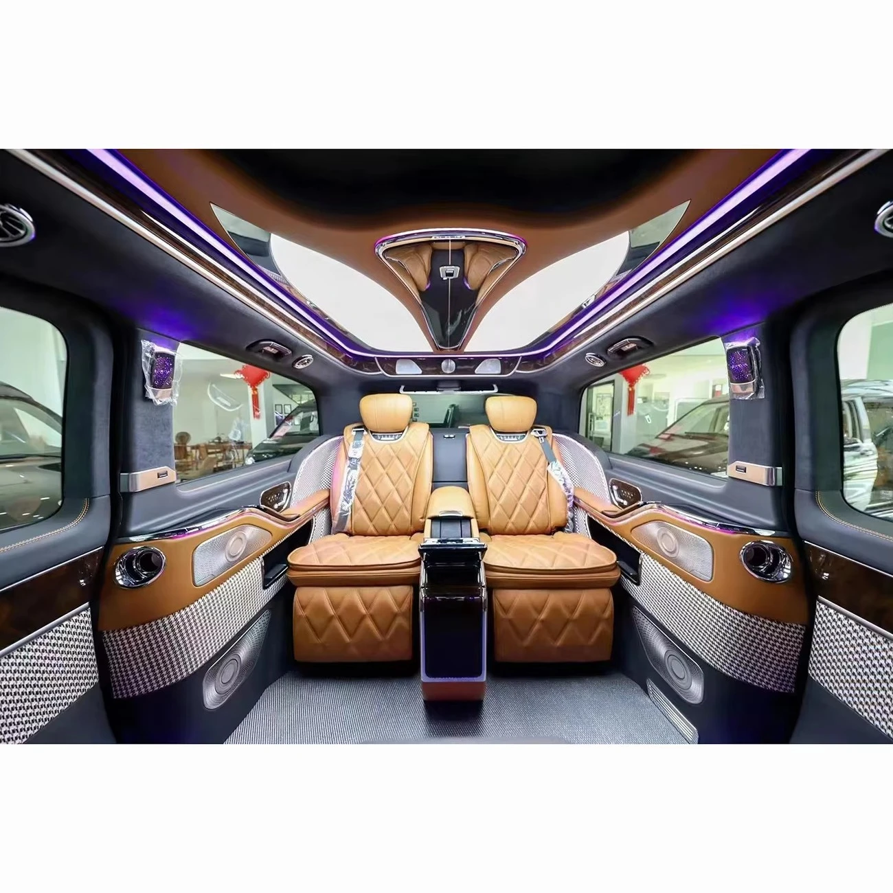 2024 New Style Surrounding Kit Upgrade Luxury Rear Cargo Kit Complete Interior Design for Vito Class W447 Mpv Van