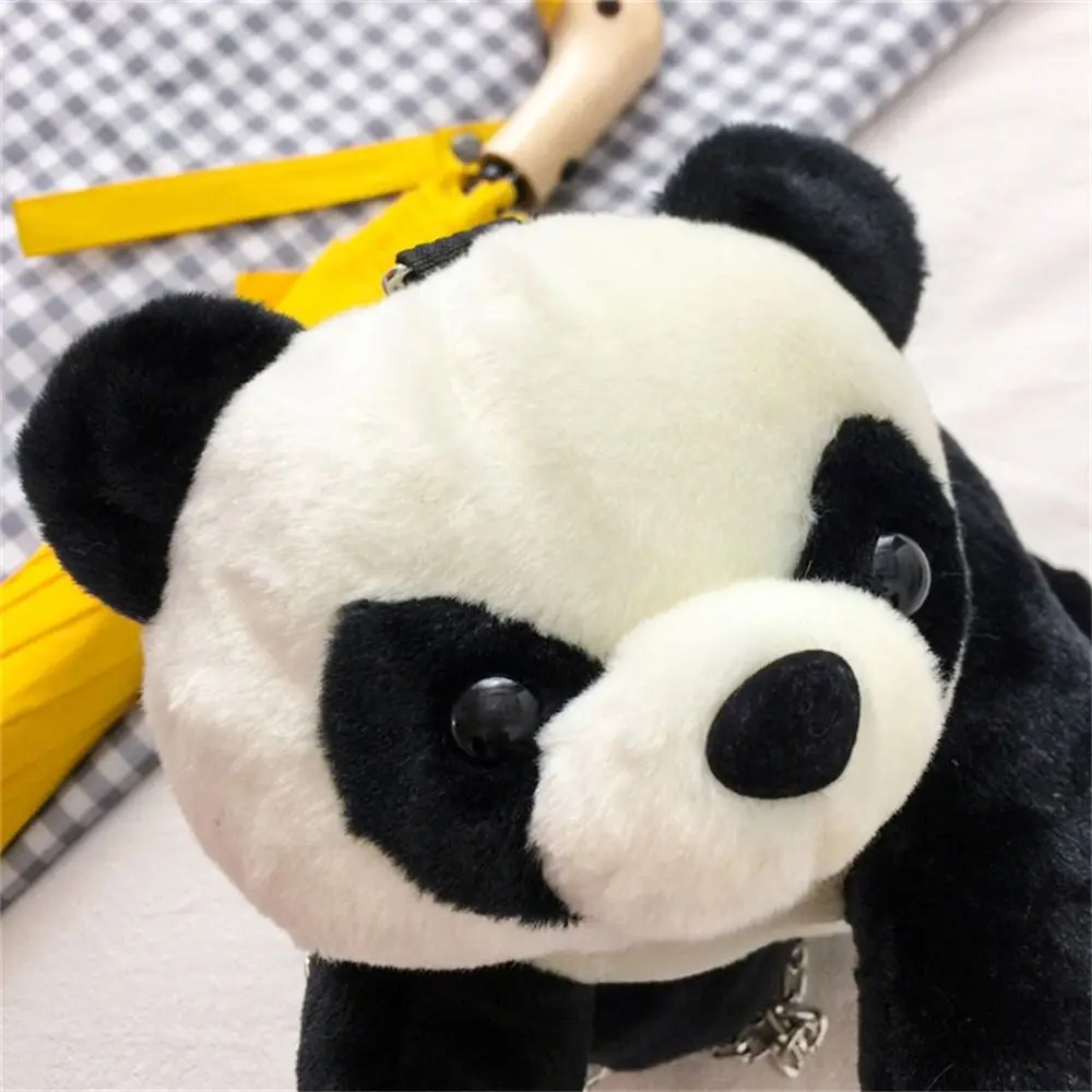 Stuffed Animals Plush Shoulder Bag Plush Toy Warm Fluffy Crossbody Bag Cute Cartoon Kindergarten Plush Panda Bag Coin Purse