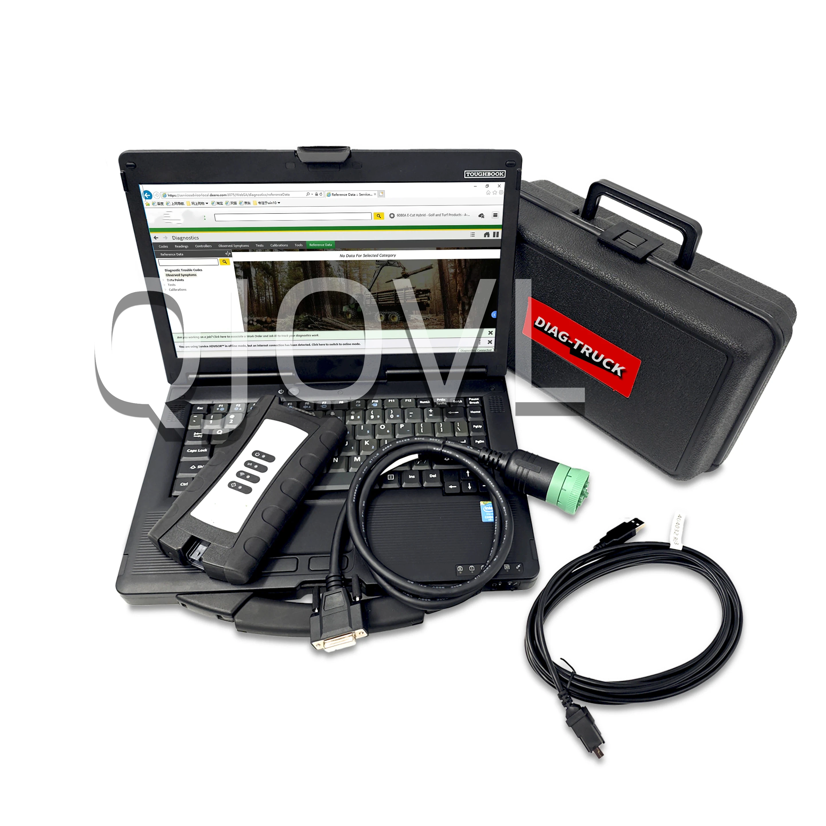 

EDL V3 Diagnostic Tool for John Deere Agricultural Machinery, Diagnostic Service Kit with Laptop