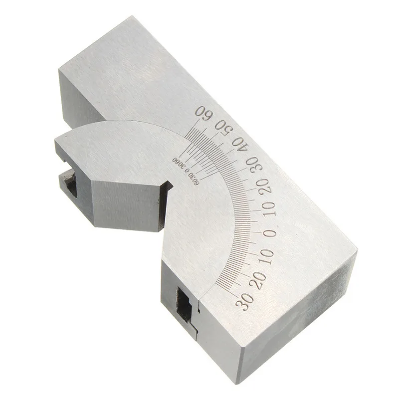 Mini ángulo ajustable de precisión de 75x25x32mm, fresado de bloque en V de 0 a 60 grados