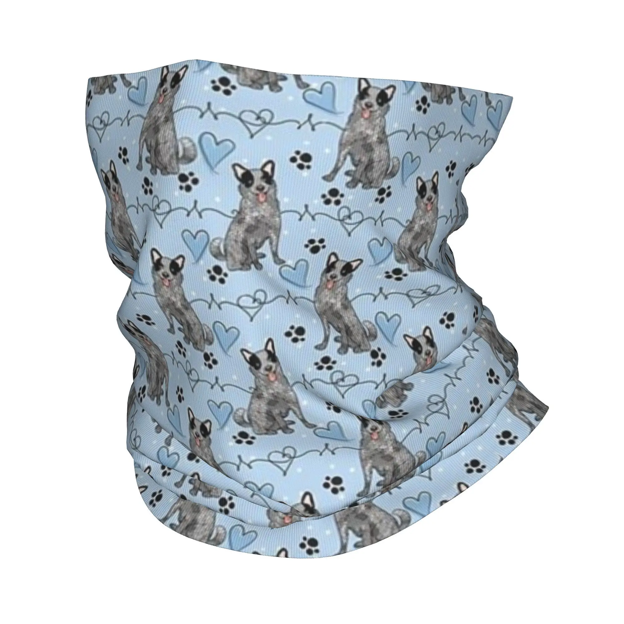 LOVE ブルーヒーラー オーストラリアン キャトル ドッグ 1 バンダナ ネック カバー プリント マジック スカーフ 多用途 サイクリング スカーフ サイクリング ユニセックス 大人