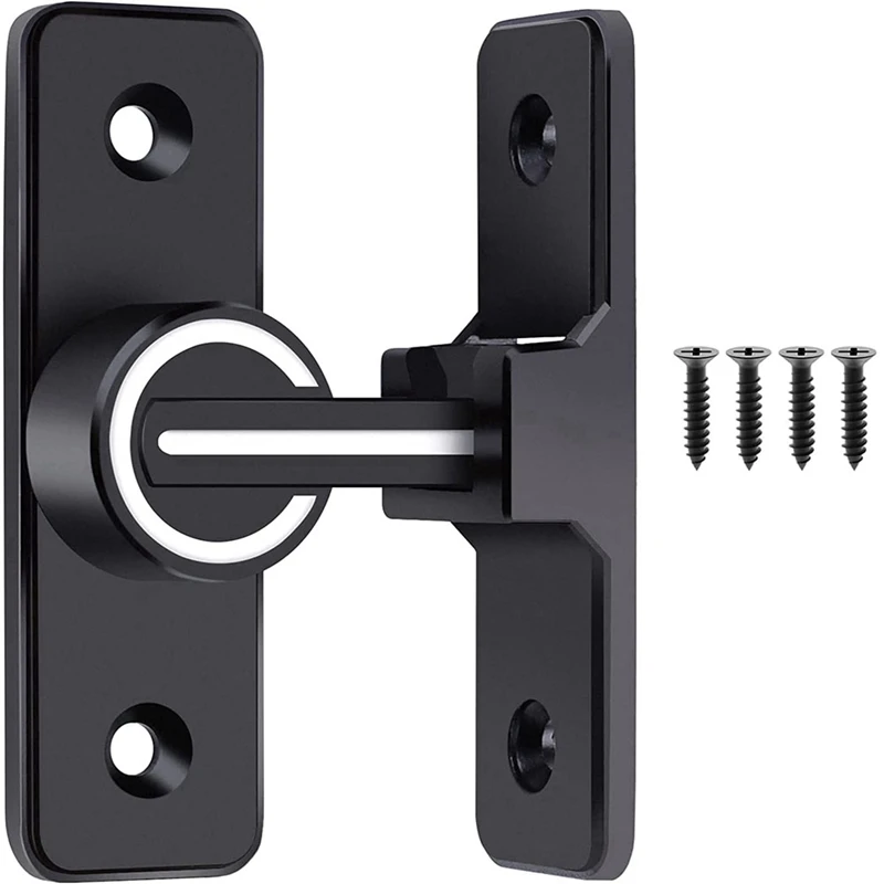 1 PCS Barn Door Lock Sliding Barn Door Latch Luminous 90 Degree Heavy Duty Gate Latch Suitable For Garden,Garage (90 Degree)