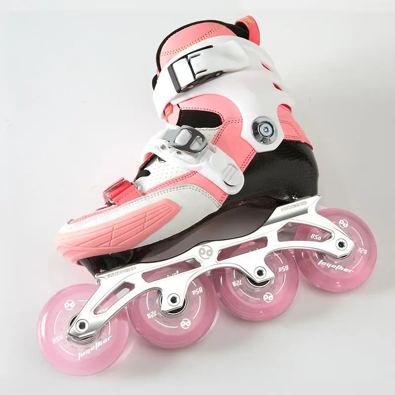 Popular Professional Inline Speed Racing Skates Wholesome Aluminum Chassis And Carbon Alloy Fashionable Adjustable Design Roller