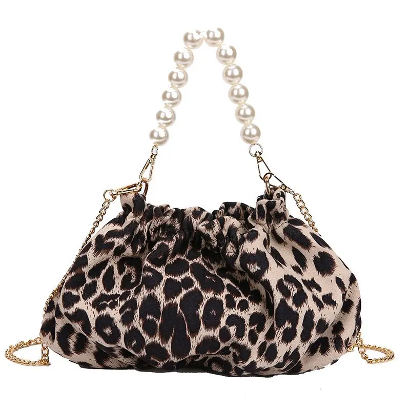Leopard/Zebra Print Women's Bag 2022 Trend High Quality Shoulder Bag Luxury Designer Handbag Chain Hobos Pearl Handle Tote Bags