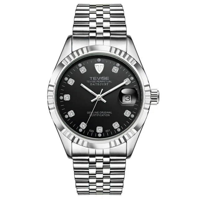 Tevise Mechanical Watch Luxury Business Leisure Automatic Watch Stainless Steel 30M Waterproof Watch