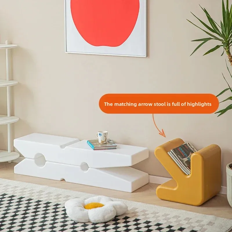 Plastic Shoe Stool Unique Clamp Shape Dining Room Chair Home Decoration Environmental Protection PE Material Nordic Creative
