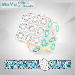MoYu Crystal 3x3x3 Magic Cube Cubing Classroom 3x3 Brain Teaser Speed Puzzle Antistress Educational Toys For Children