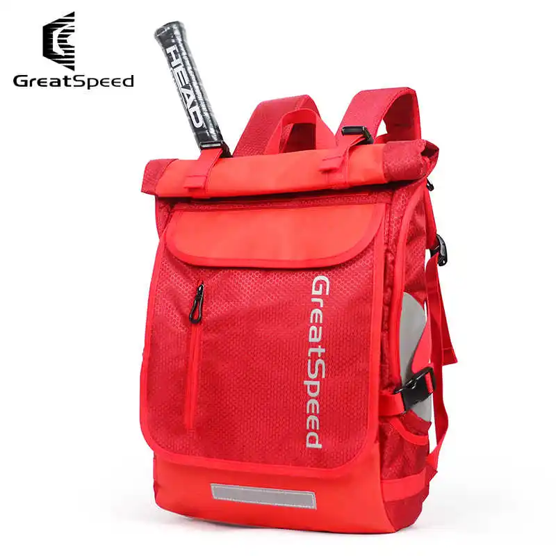 GreatSpeed Tennis Badminton Raquet Sports Bag Fashion Racket Backpack Can Hold 2 Rackets Suit for Men Women Child Adult