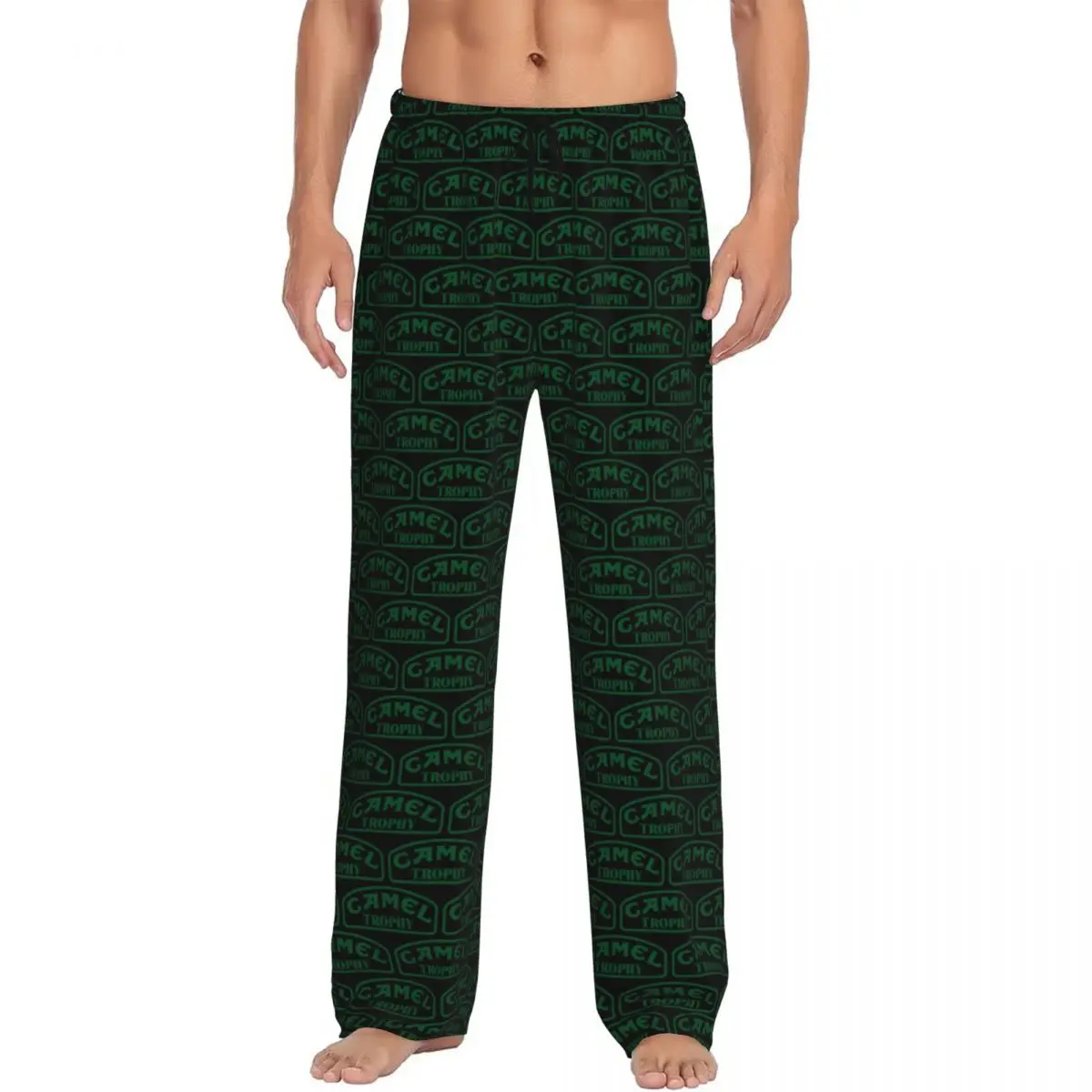 Custom Camel Trophy Pajama Pants Sleepwear for Men Elastic Waistband Sleep Lounge Bottoms with Pockets