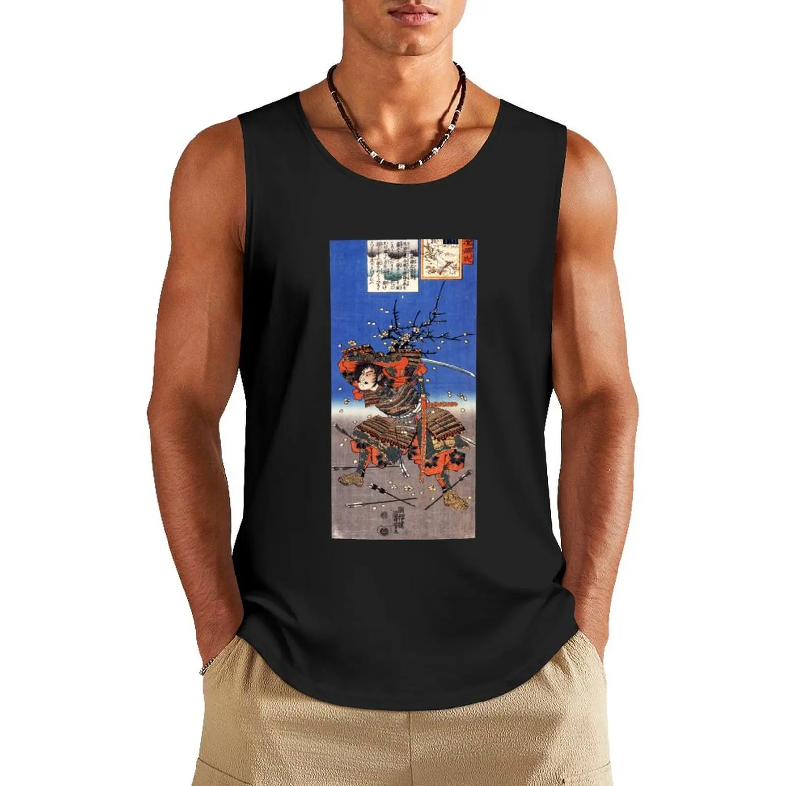 Samurai Woodblock print by Utagawa Kuniyoshi Tank Top Men's summer clothes 2024 Male clothes