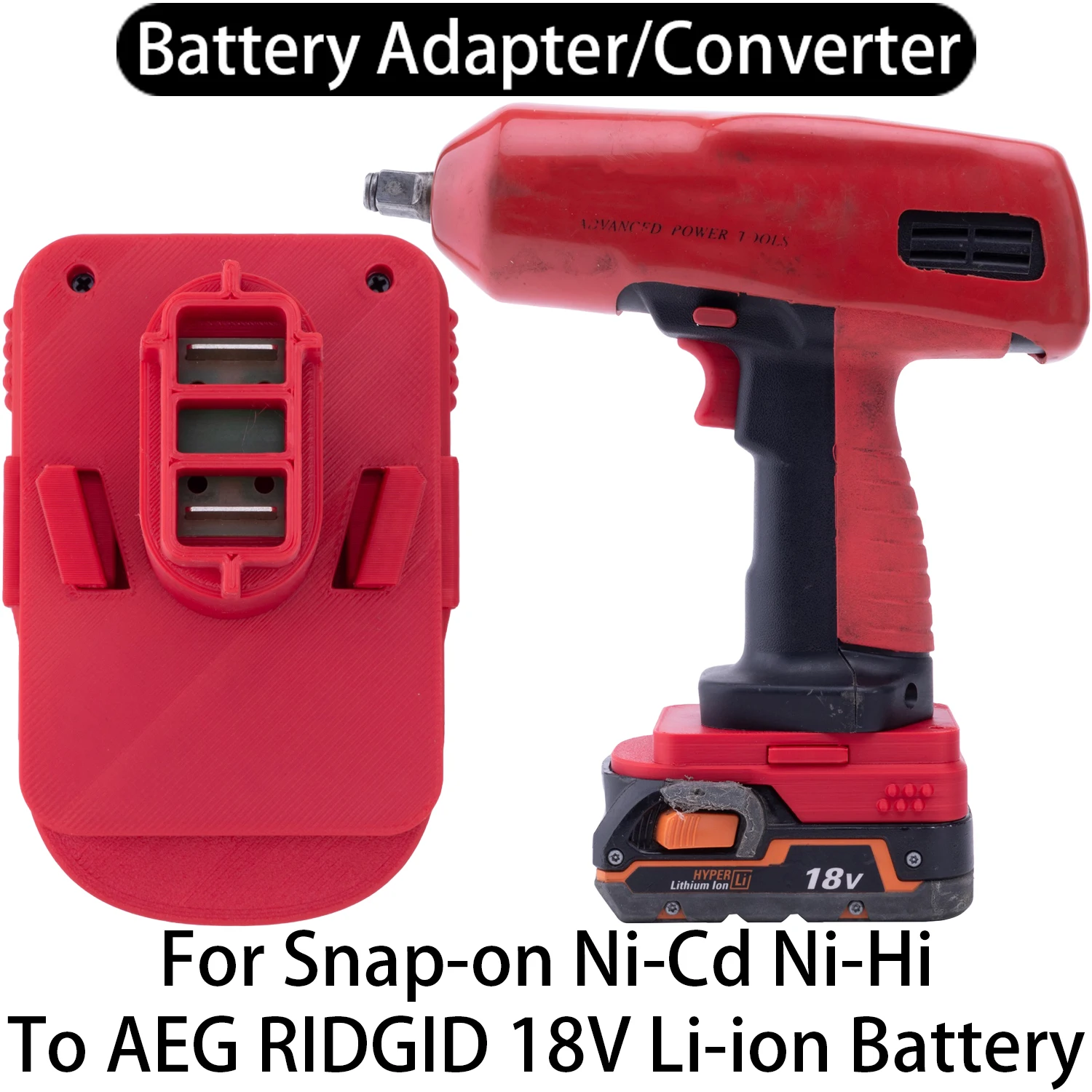 Adapter For Snap-on Ni-Cd Ni-Hi Tools Converter To AEG RIDGID 18V Li-ion Battery Adapter Converter Power Tool Accessory
