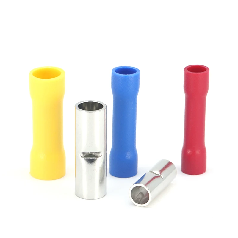 100 szt. Czerwone/niebieskie/żółte złącza stykowe zaciskane 12-10/22-16 AWG złącze stykowe w pełni izolowane złącza stykowe z drutu PVC — zdjęcie 7