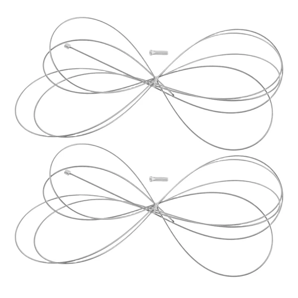 2pcs Bicycle Gear Cable Brake Line 2.1M Stainless Steel For Mountain Road Bikes Universal Shift Transmission Kit Durable Smooth